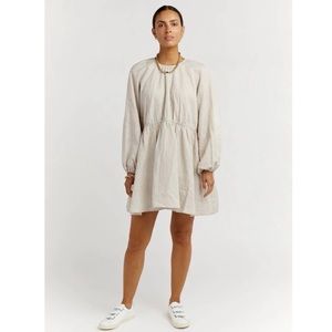 DISSH short dress in natural linen - size AU6/US 4-6